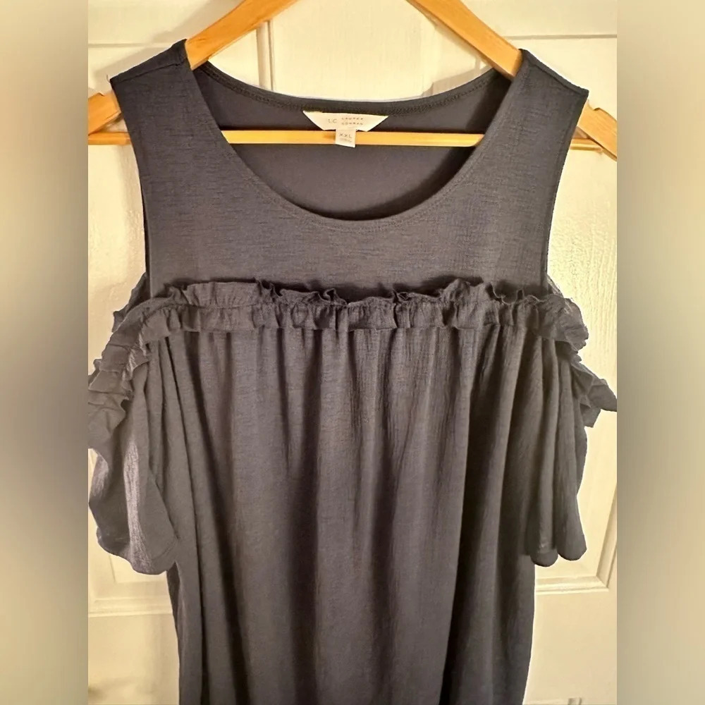LC Lauren Conrad Ruffle Off the Shoulder Dress Size XXL - Picture 2 of 9